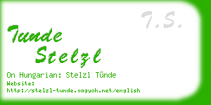 tunde stelzl business card